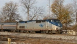 AMTK 16 leads train 80 towards the signals at Aycock